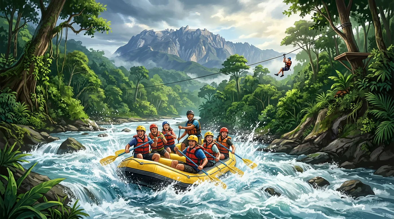 White water rafting on Padas River