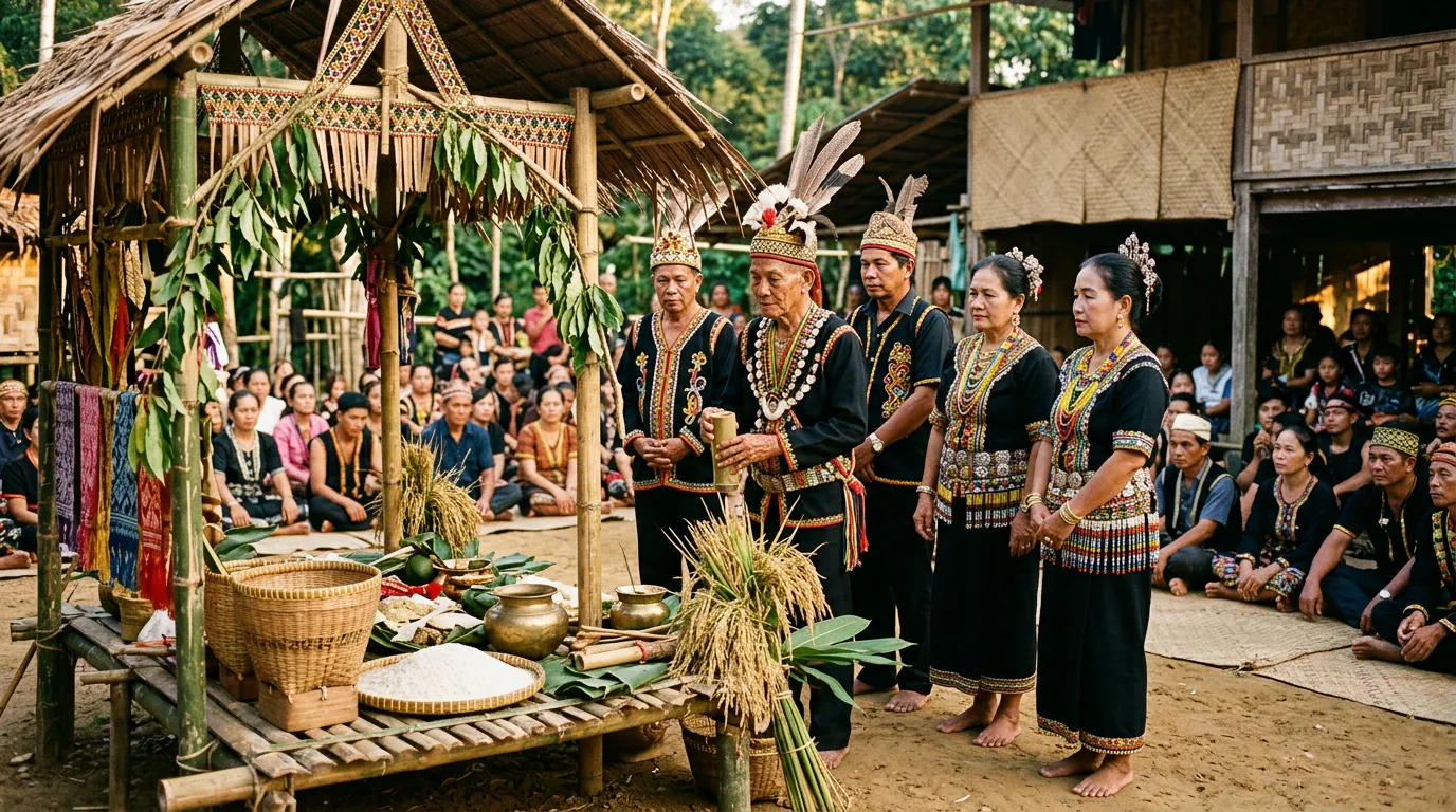 Traditional Kadazan-Dusun cultural ceremony in Sabah