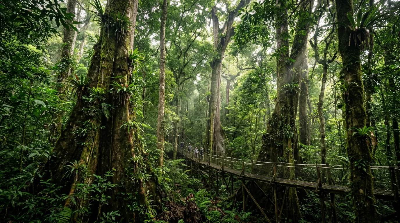 Dense primary rainforest canopy in Danum Valley