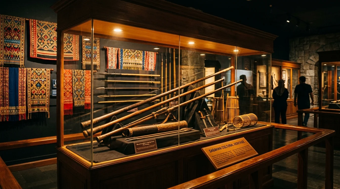 Traditional Sabahan artifacts on display at Muzium Warisan Keningau