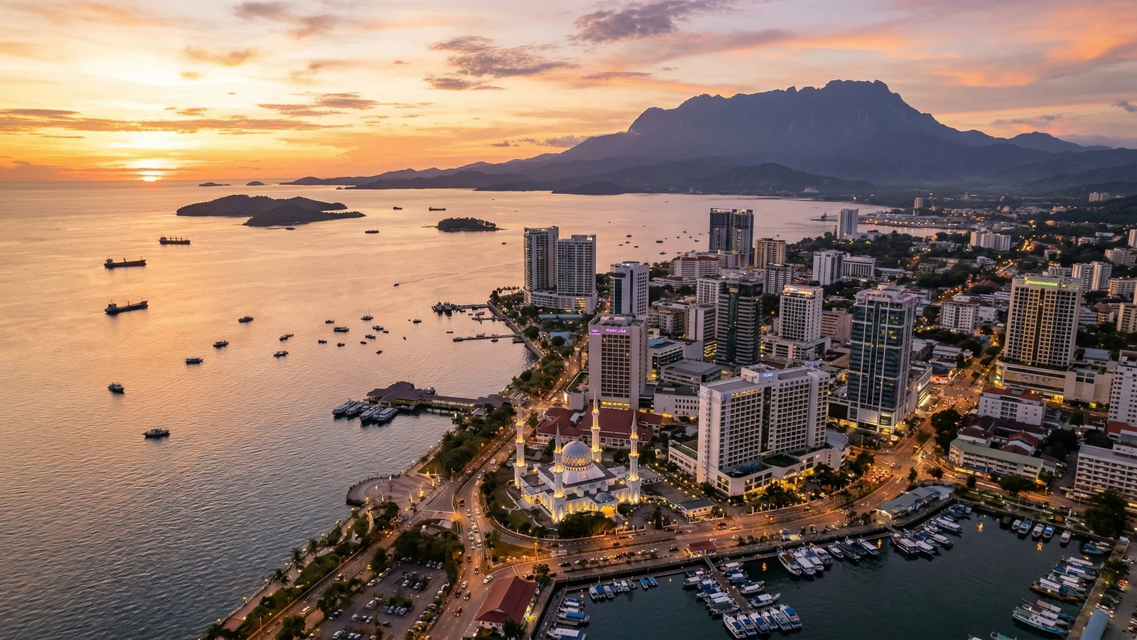 Kota Kinabalu waterfront skyline — Sabah by Numbers statistics hub