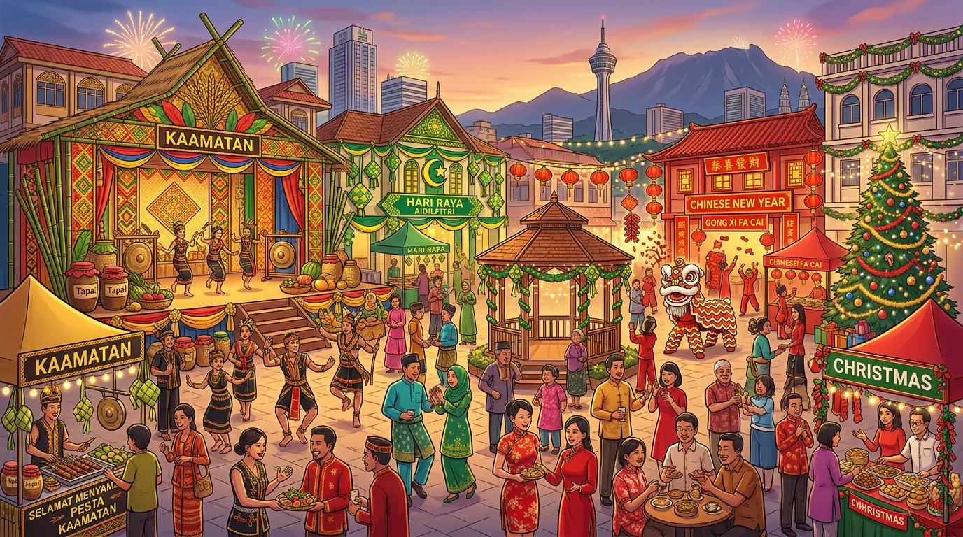 Multicultural festival celebration in Sabah