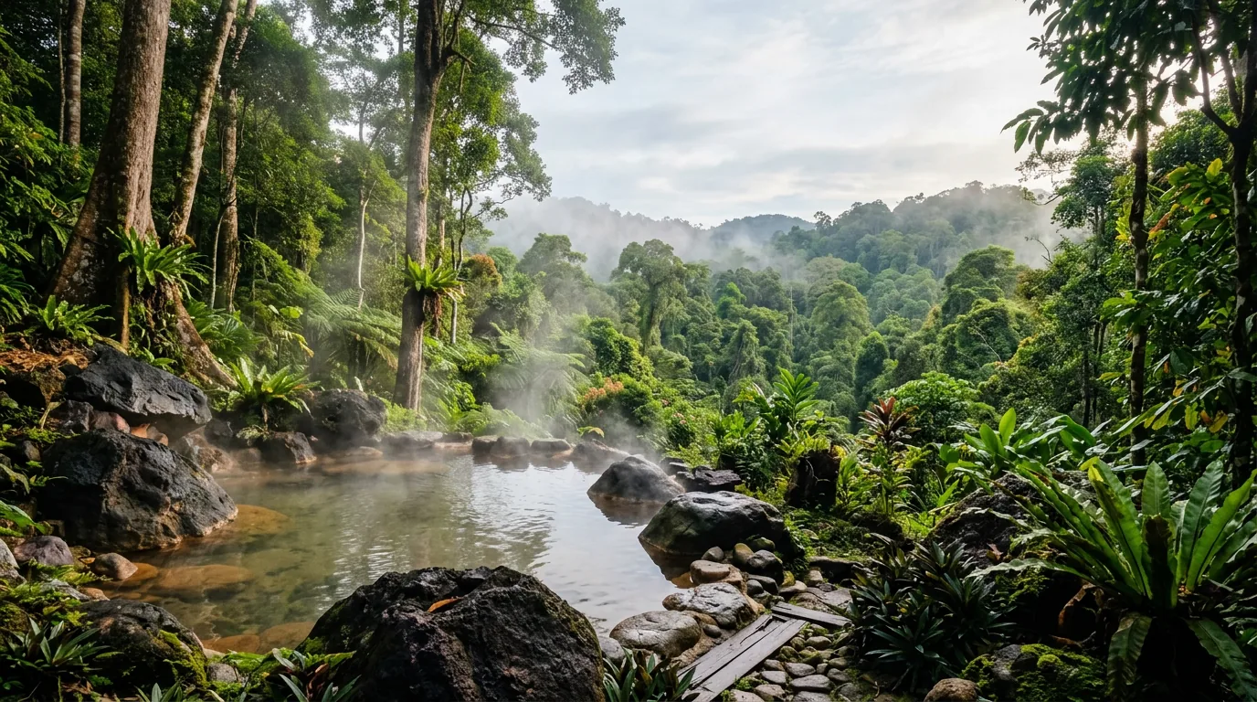Tawau Hills Park tropical forest and hot springs
