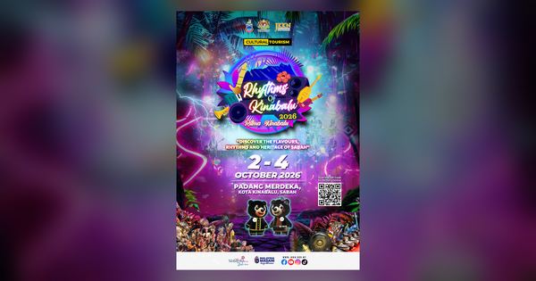 Official Rhythms of Kinabalu 2026 poster from JKKN Sabah