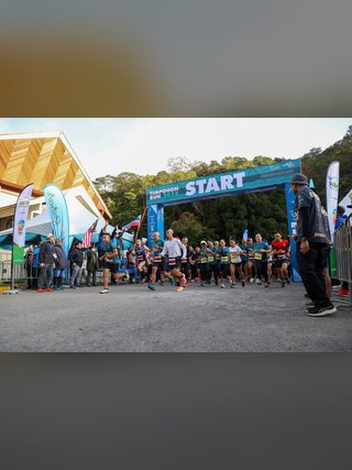 Runners at the start of a past Timpohon Run